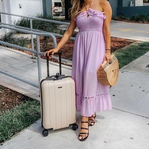 Sleeveless ruffle maxi dress
